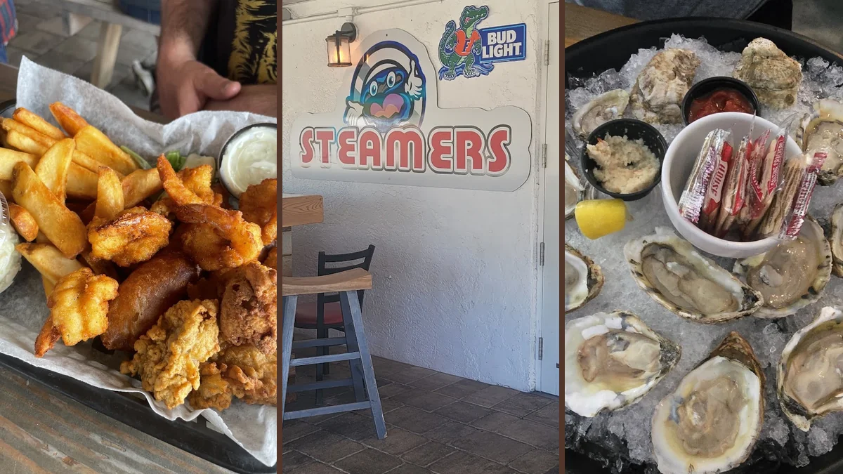 Fresh oysters served on a chilled tray.